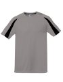 Goedkope Sportshirt Starworld Unisex Contrast Sport Grey-Zwart